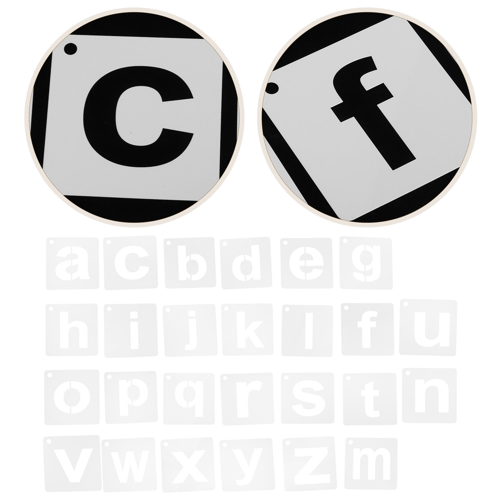 Art Craft Letter A - 1 Set Yeniden Kullanılabilir A-Z Alfabe