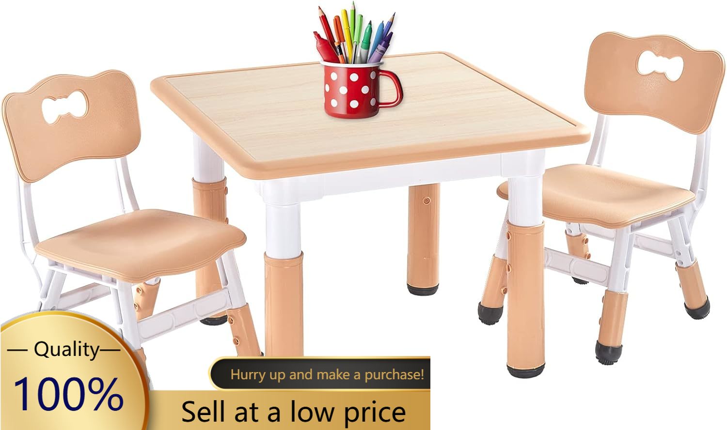 Art Craft Toddlers - Çocuk Masası ve 2 Sandalye Seti,