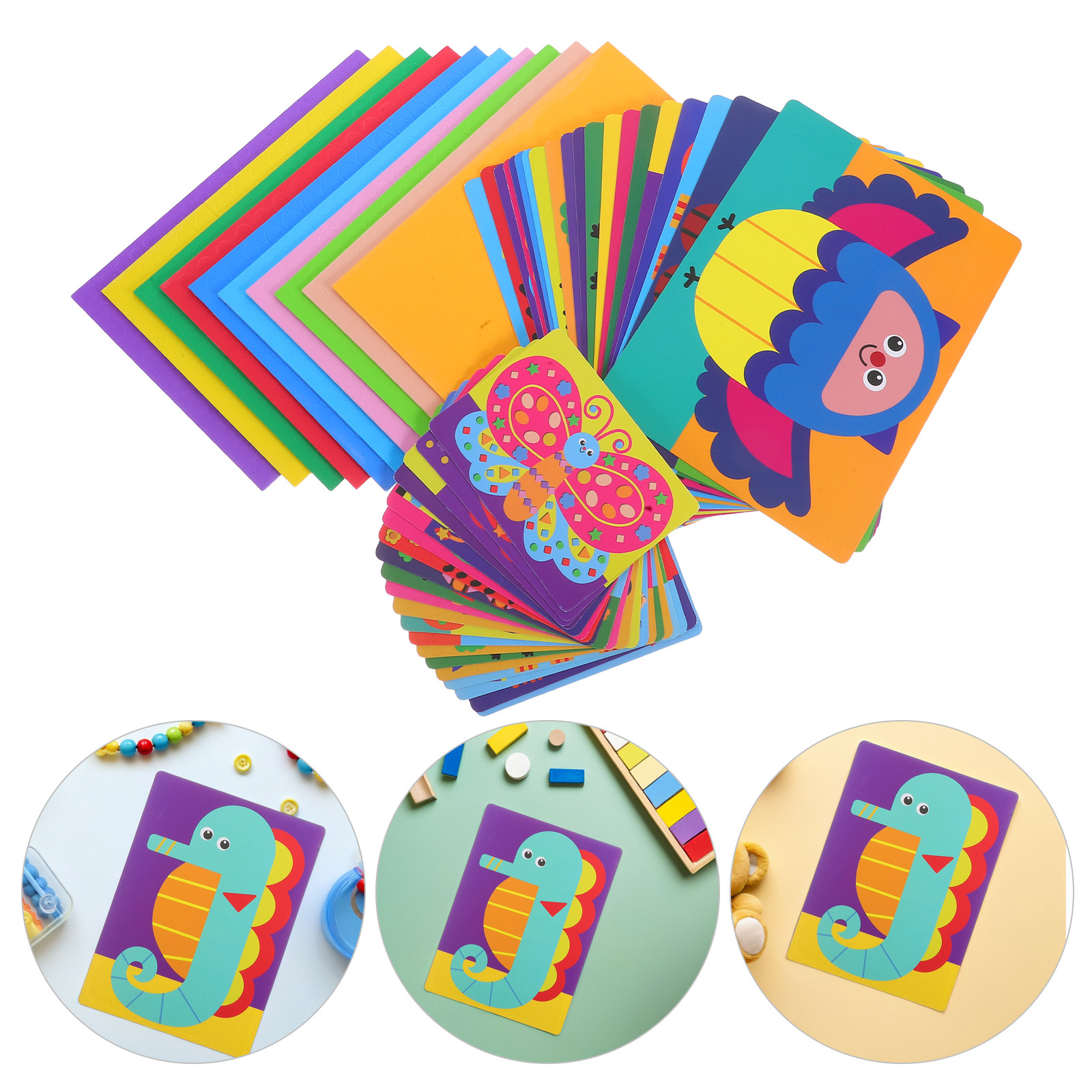 Art Craft Activities For Preschoolers - 1 Set 3D Eva Yapışkanlı Bulmaca