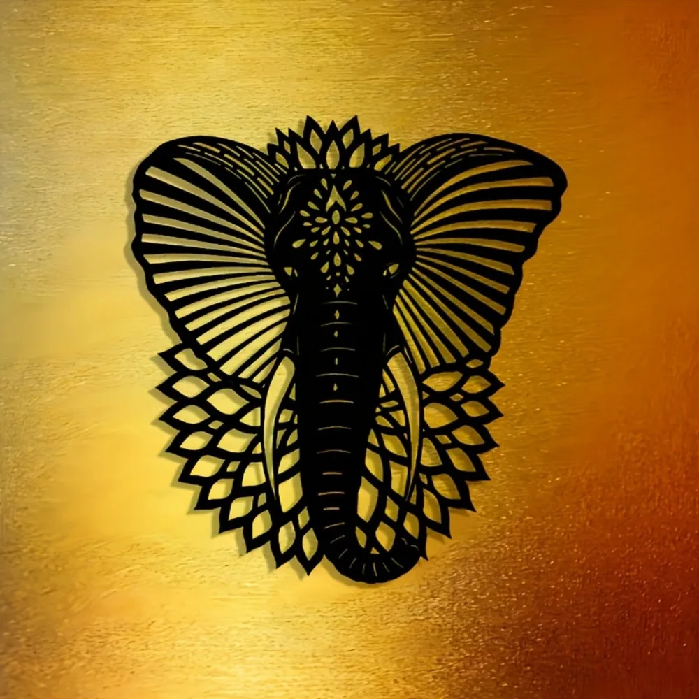 Art Craft Elephant - CIFBUY Metal Duvar Sanatı Fil Burun