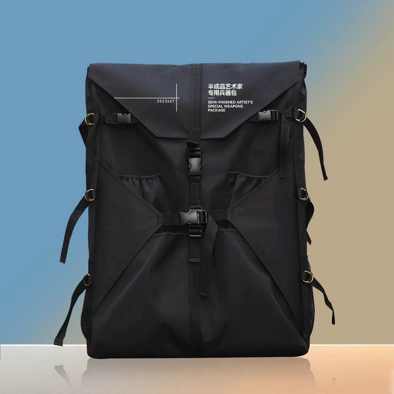 Art Portfolio Bag - Moda siyah sanat çantası A2 çizim