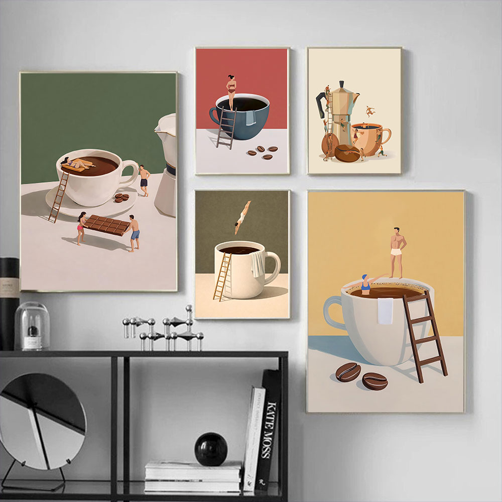 Art Craft Kitchen - 1 adet çerçevesiz Kahve Macera Espresso