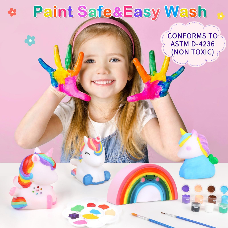 Art Craft Unicorn - Kendi Tekboynuzlarınızı Boyayın DIY gökkuşağı ünikorn
