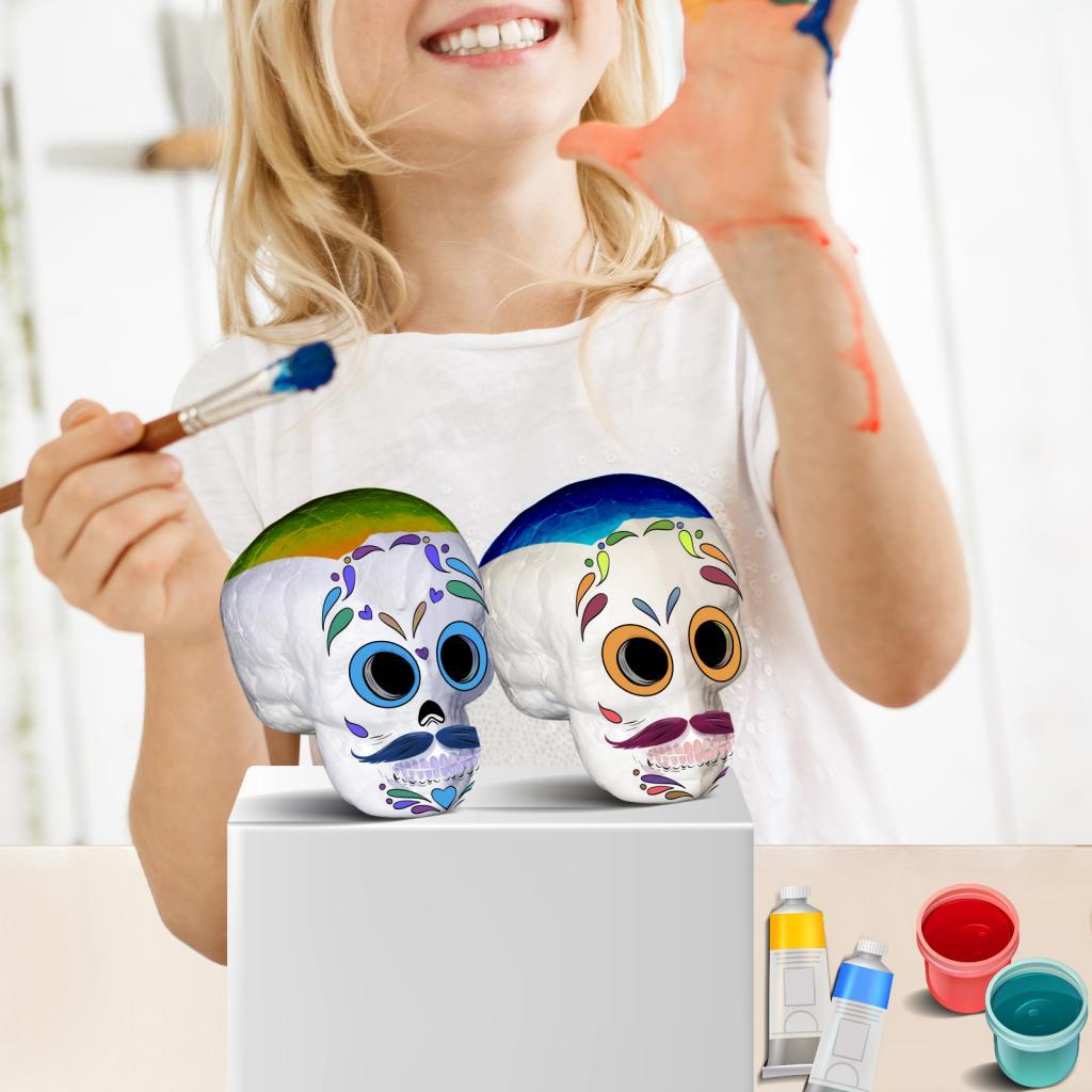 Art Craft Kindergarten - Şekillendirilebilir El İşi Köpük Kafatası Şekli
