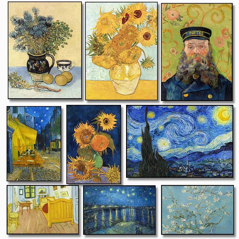 Art Portfolio Bag - Elmas Boyama Ünlü Sanatçı Vincent Van