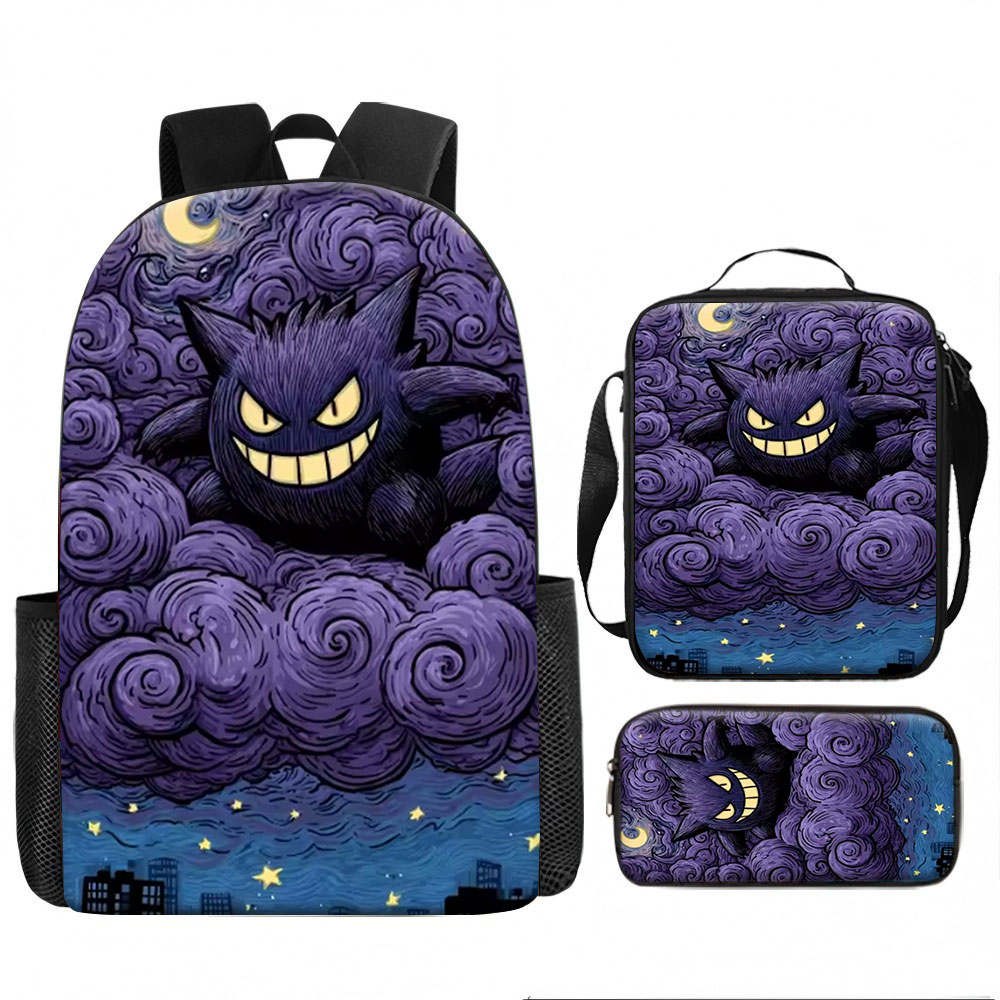 Art Portfolio Bag - Çocuk Çantası, Pokémon, Gengar 3'lü Sırt