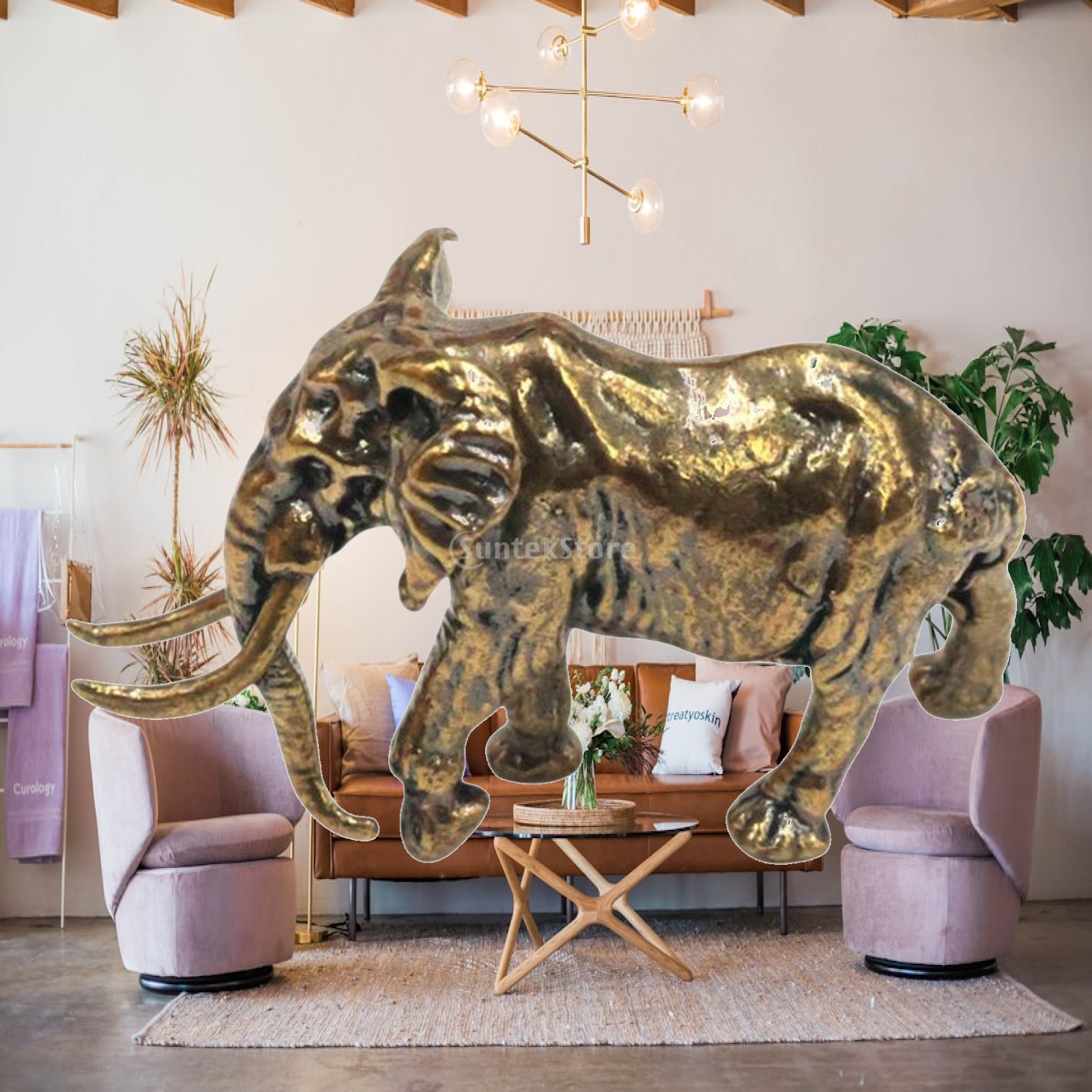 Art Craft Elephant - Pirinç Fil Süsü El Sanatları, Daire