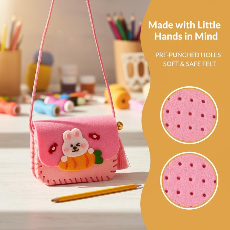 Art Craft Kindergarten - Çocuklar için Keçe Çanta Yapma Seti