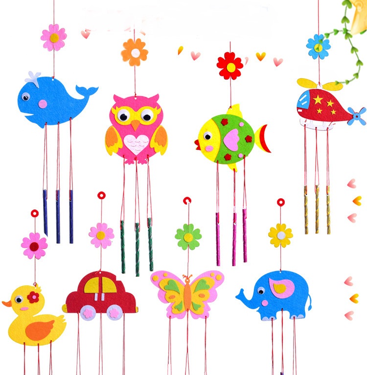 Art Craft Rainbow - 1 adet çocuk DIY rüzgar çanları