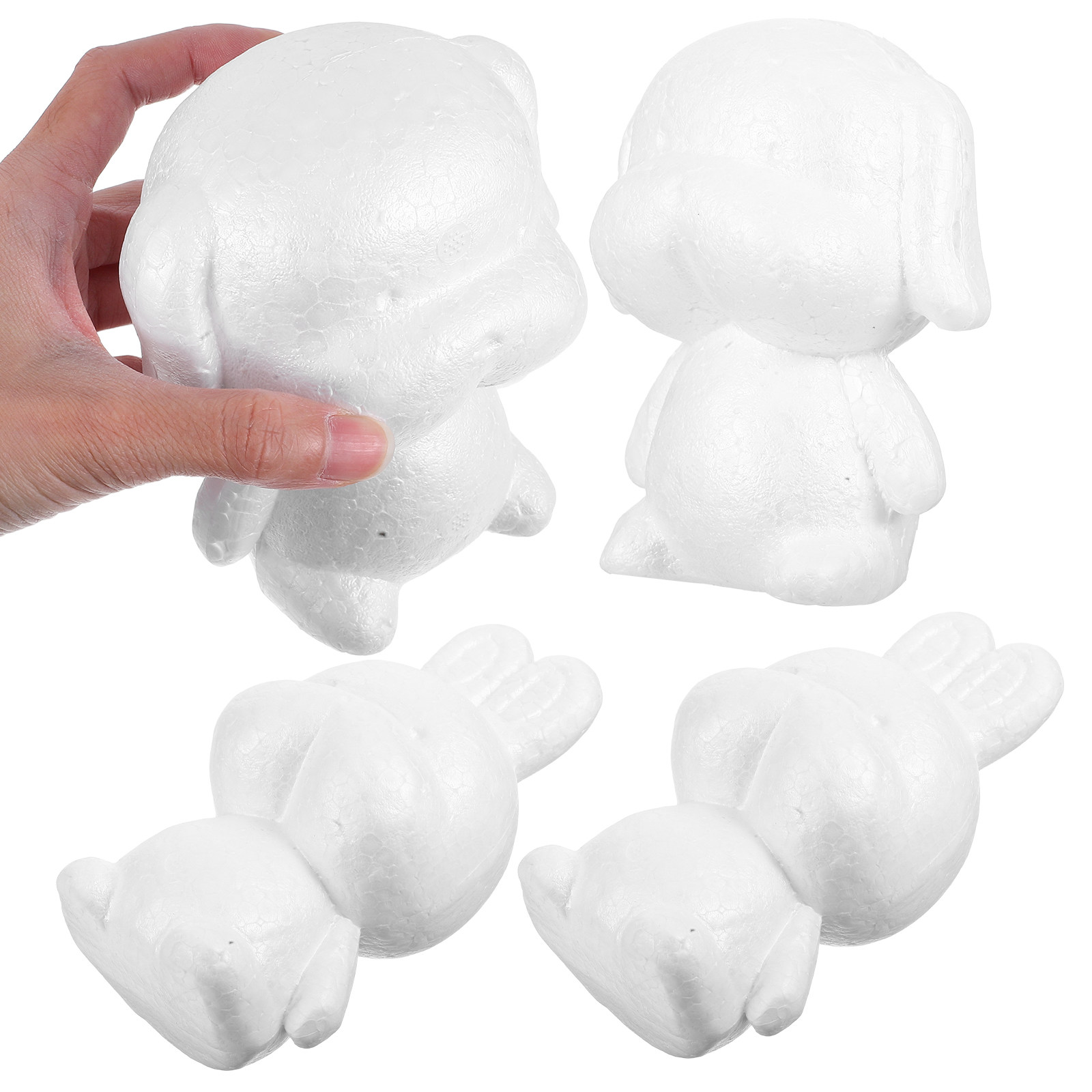 Art Craft Rabbit - 4 Parça Köpük Hayvan DIY Kiti