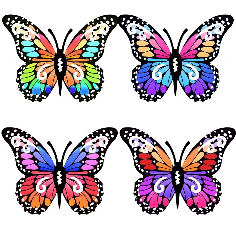 4 adet renkli metal kelebek he - Art Craft Butterfly incelemesi ve fiyatı