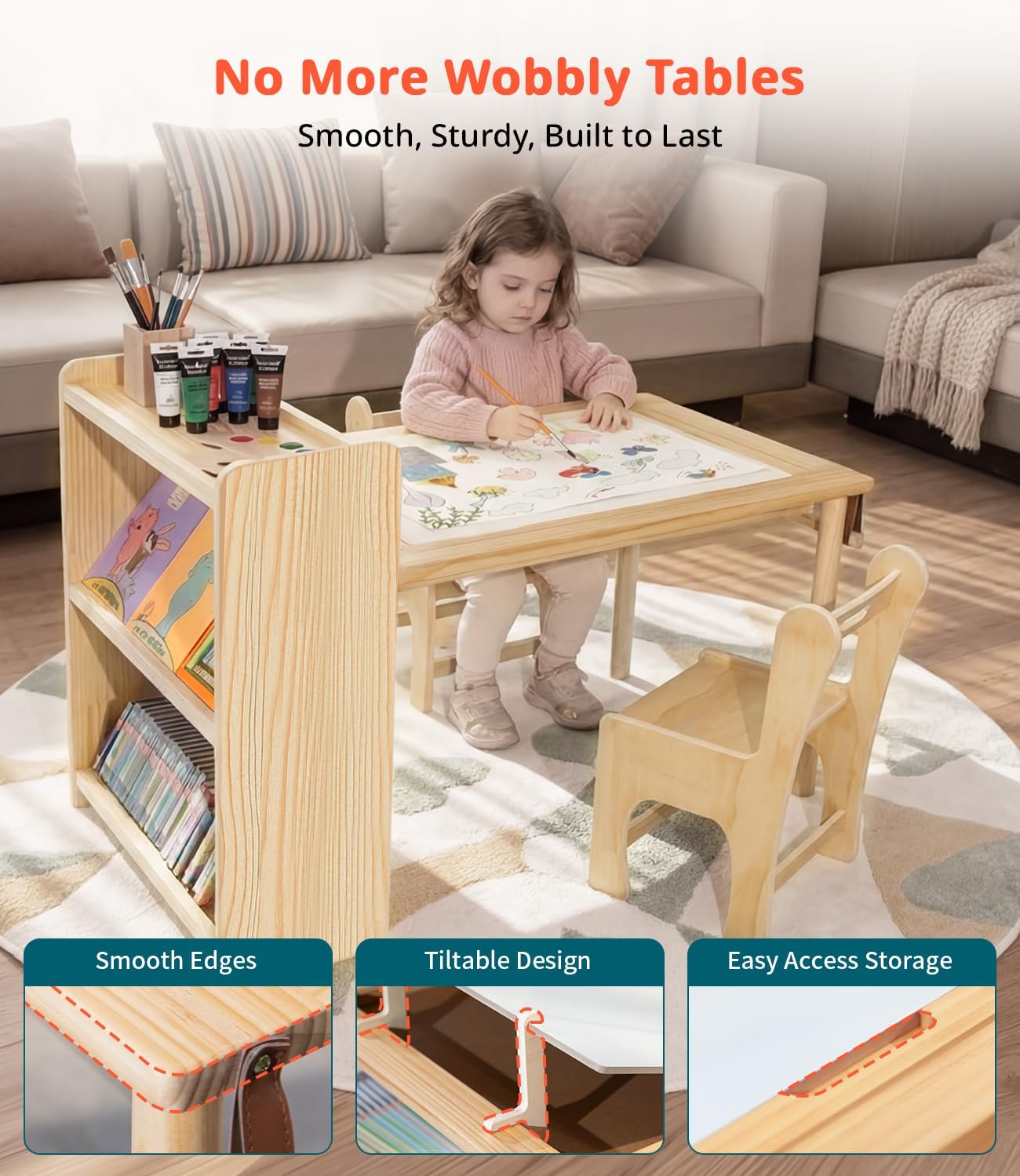 Çocuklar İçin Ahşap Sanat Masa - Art Craft Toddlers incelemesi ve fiyatı