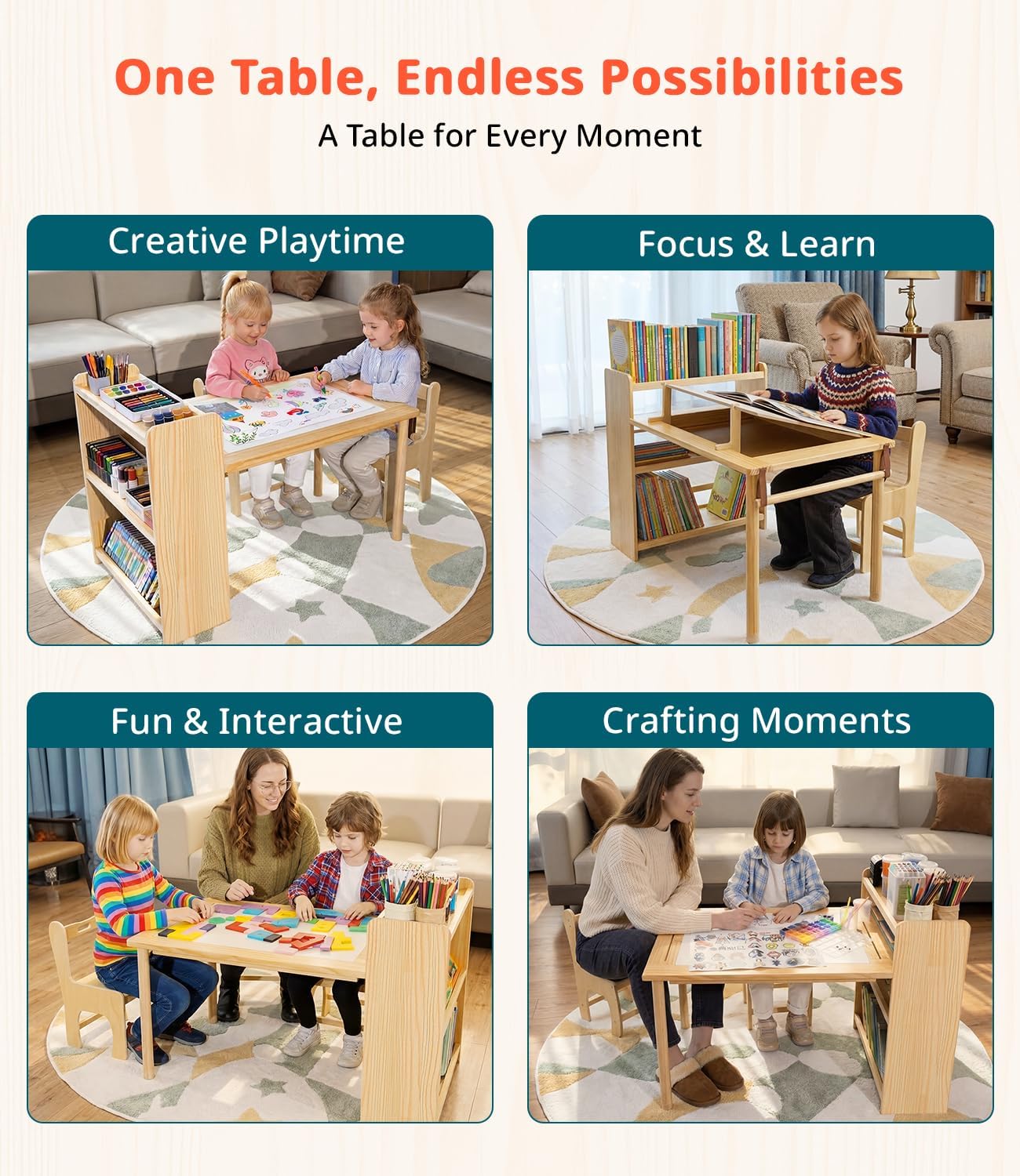 Çocuklar İçin Ahşap Sanat Masa - Art Craft Toddlers incelemesi ve fiyatı