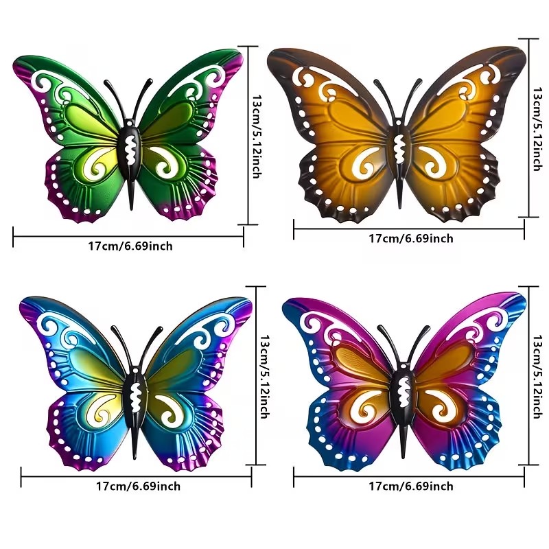 4 adet Renkli Metal Kelebek He - Art Craft Butterfly incelemesi ve fiyatı