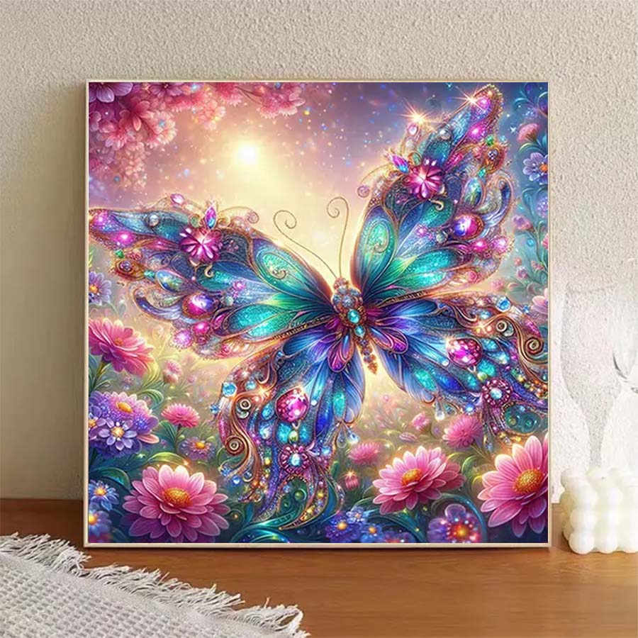 1 adet 5D DIY flok kumaş, özel - Art Craft Butterfly incelemesi ve fiyatı